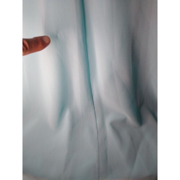 NWT $135 David's Bridal Womens 8 Long Chiffon Formal Gown Bridesmaid Pool Blue - Picture 11 of 11